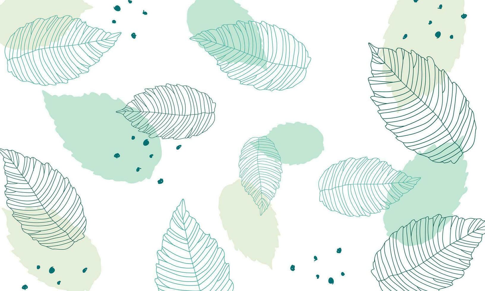 Abstract leaves art background pattern vector