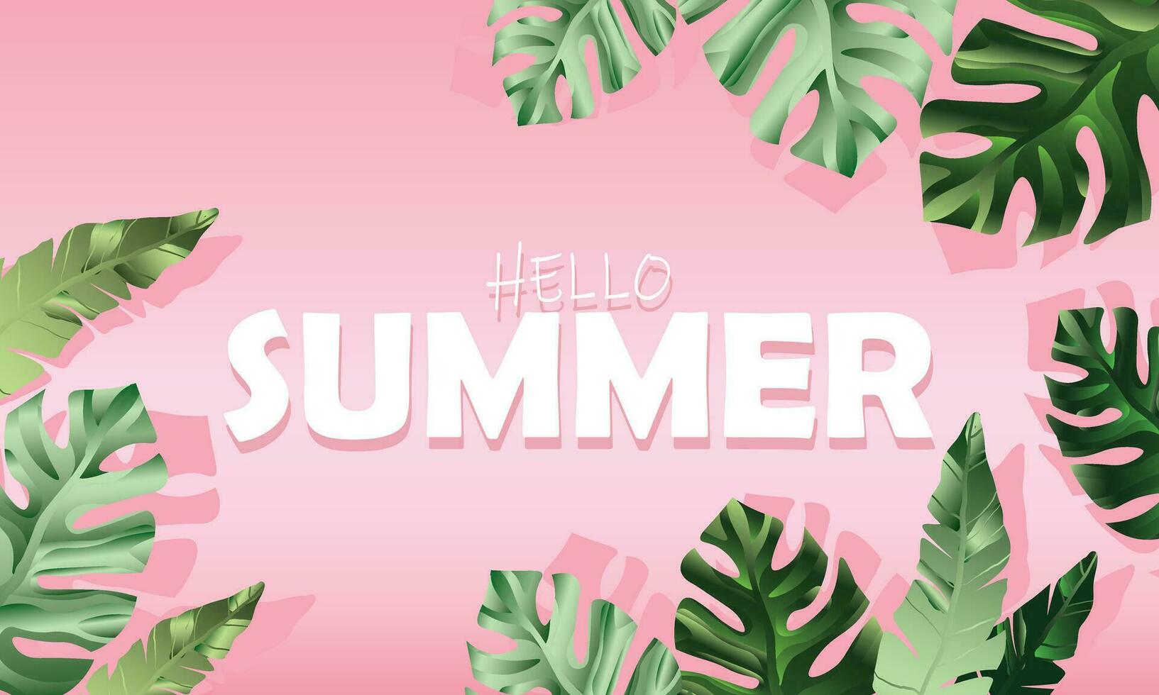 Summer tropical design for banner vector