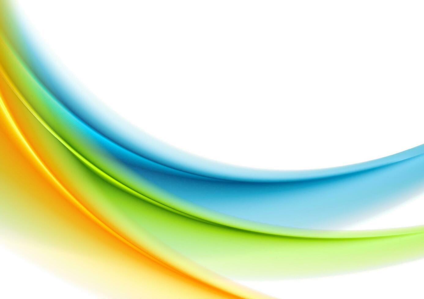 Colorful smooth blurred waves abstract background vector