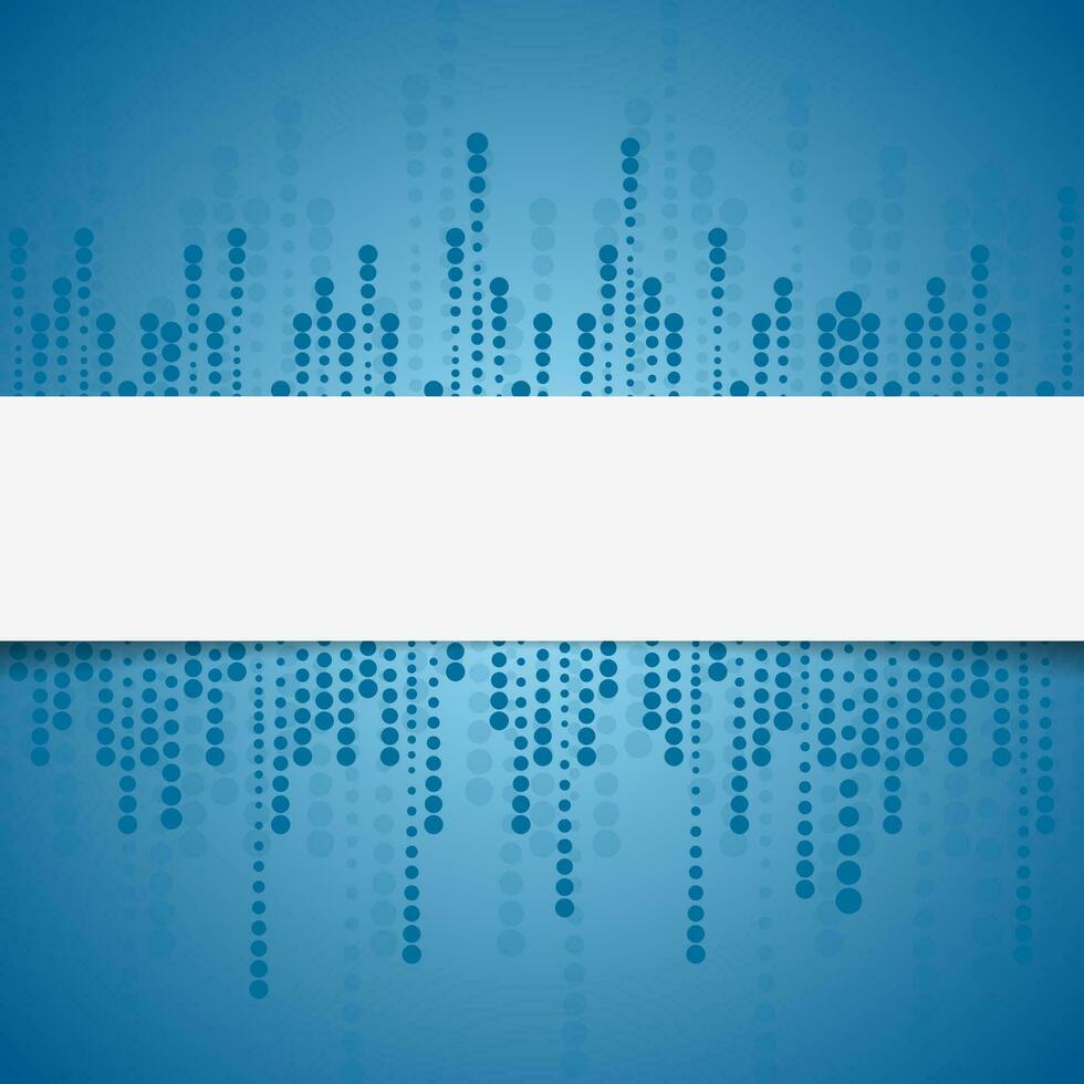 Bright tech geometric blue circles background vector