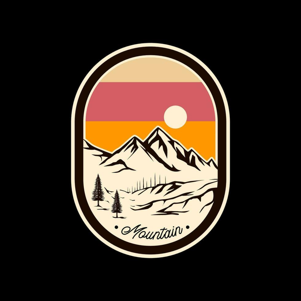 Mountain Logo, Vector Mountain Climbing, Adventure, Design For Climbing, Climbing Equipment, And Brand With Mountain Logo vector illustration