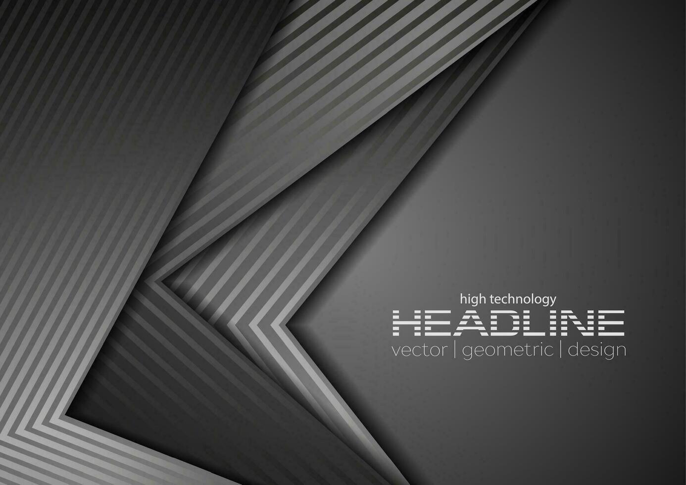 Dark grey tech concept corporate background vector