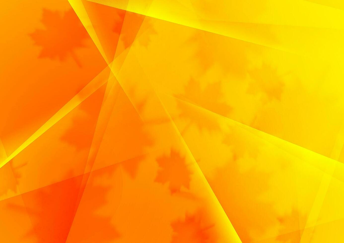 Bright orange polygonal autumn background vector