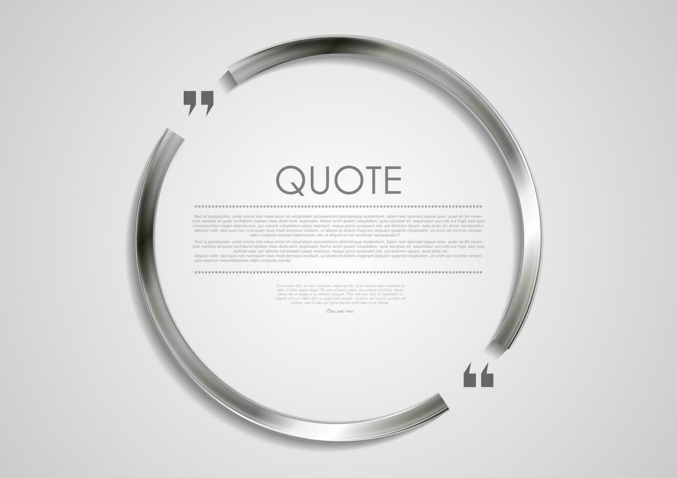 Quote blank speech bubble abstract metal design vector