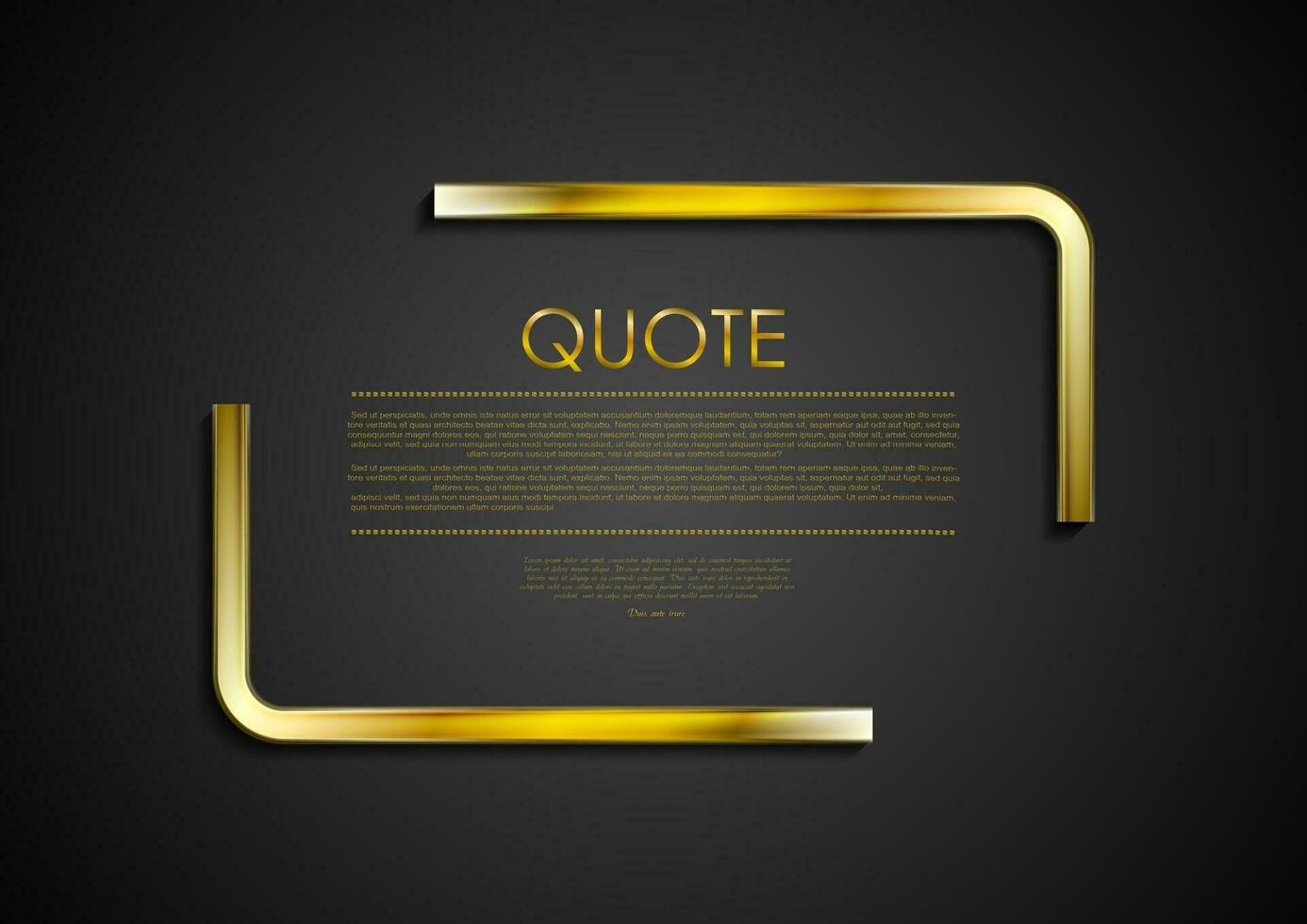 Quote blank speech bubble abstract metal design vector