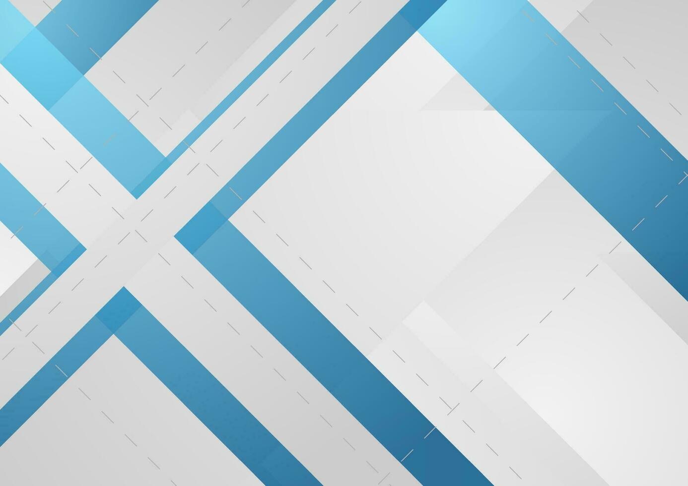 Blue grey tech geometric abstract background vector