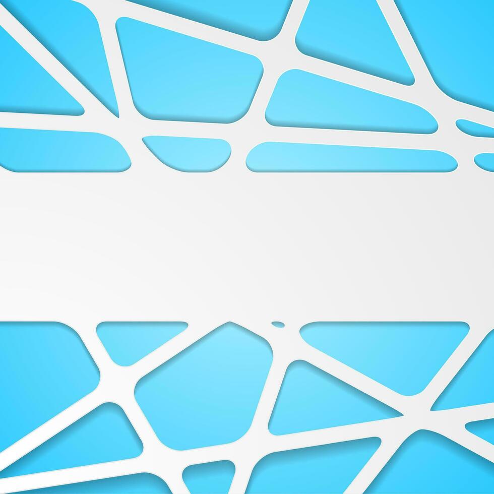 Bright abstract tech corporate paper cut background vector