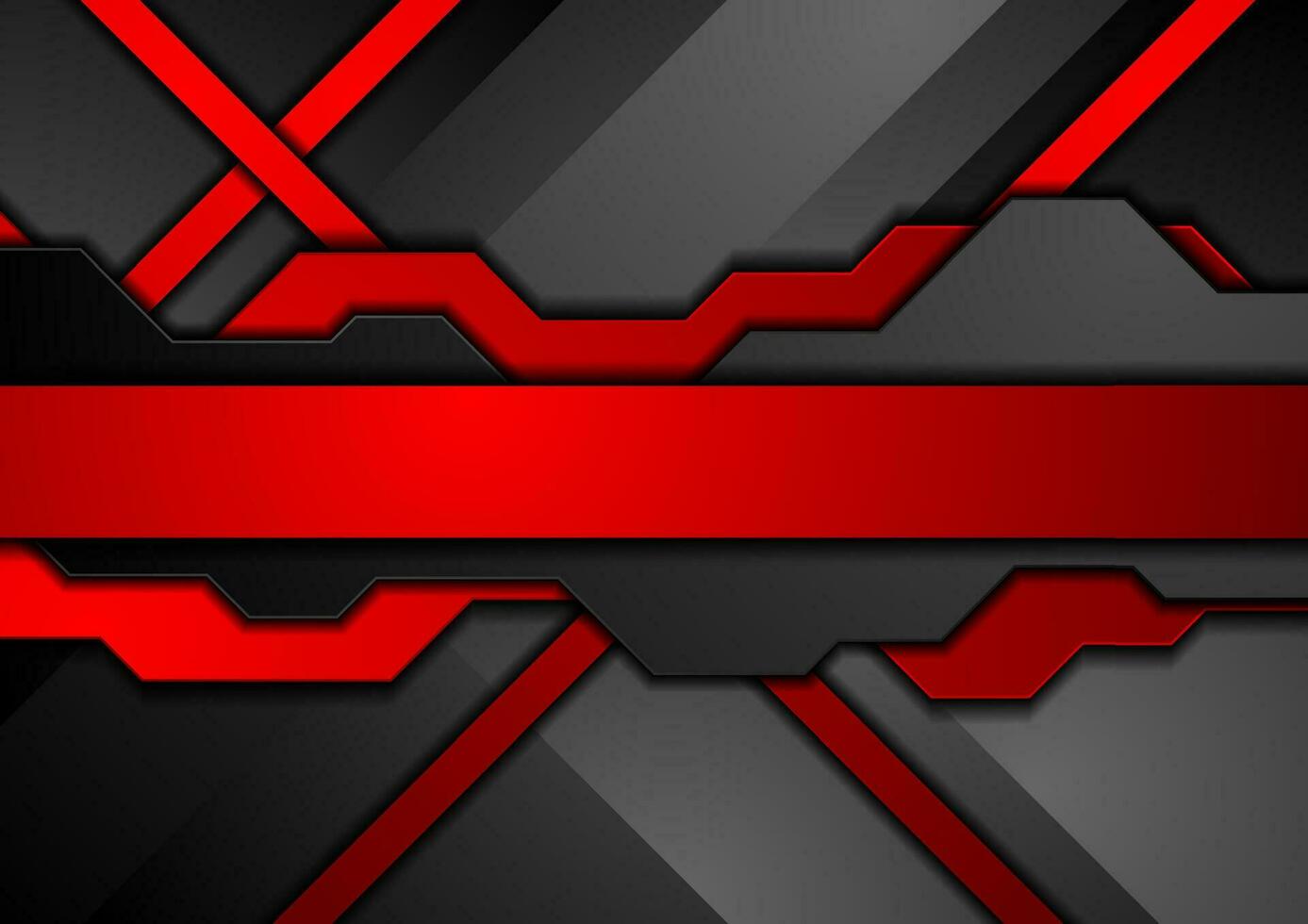 Red and black abstract technology background vector