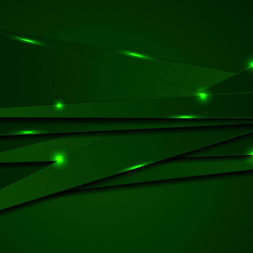 Dark green corporate background with glowing lines vector