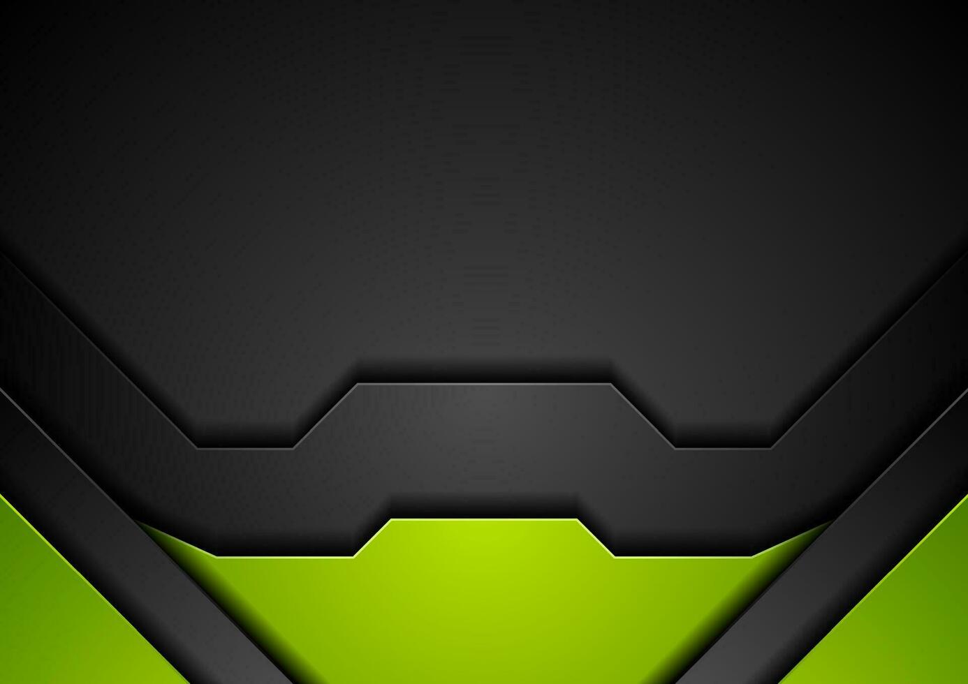 Abstract corporate green black background vector