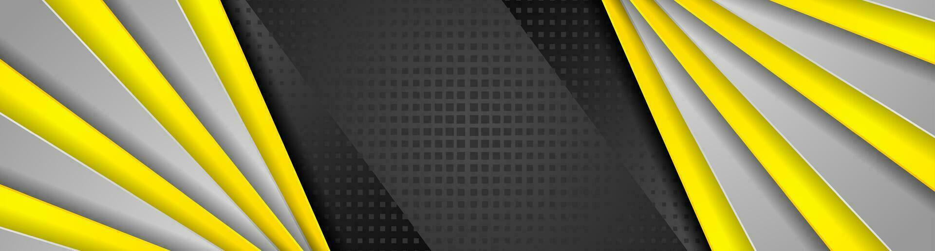Abstract orange and grey tech geometric banner design vector