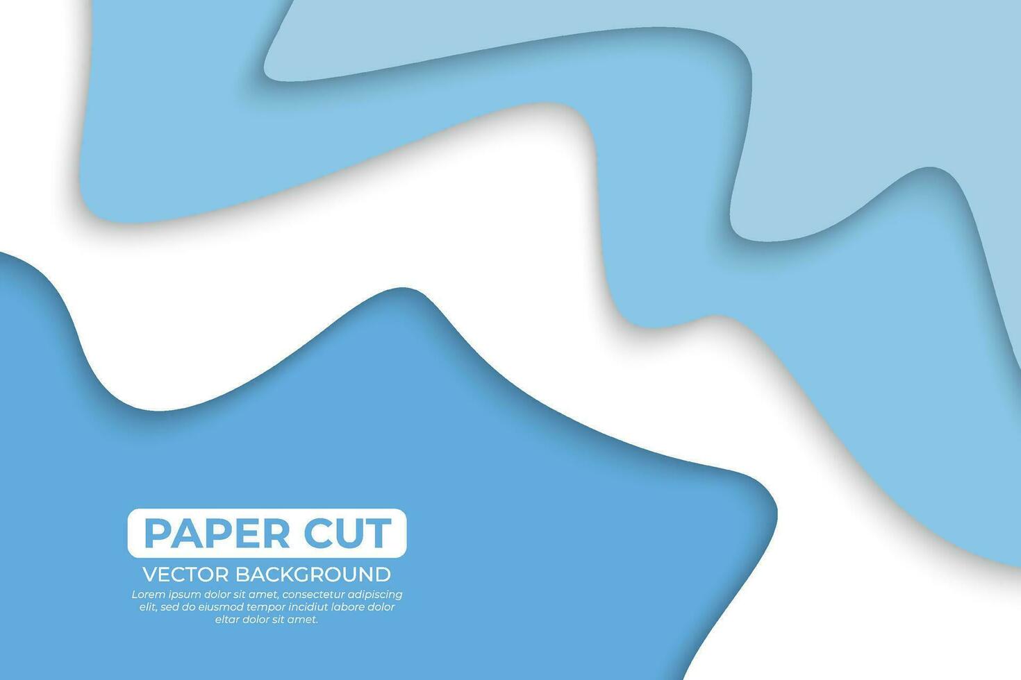 Bright color paper cut background design vector