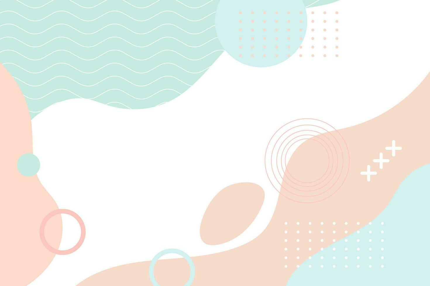 Hand drawn abstract background of various memphis shapes and elements vector
