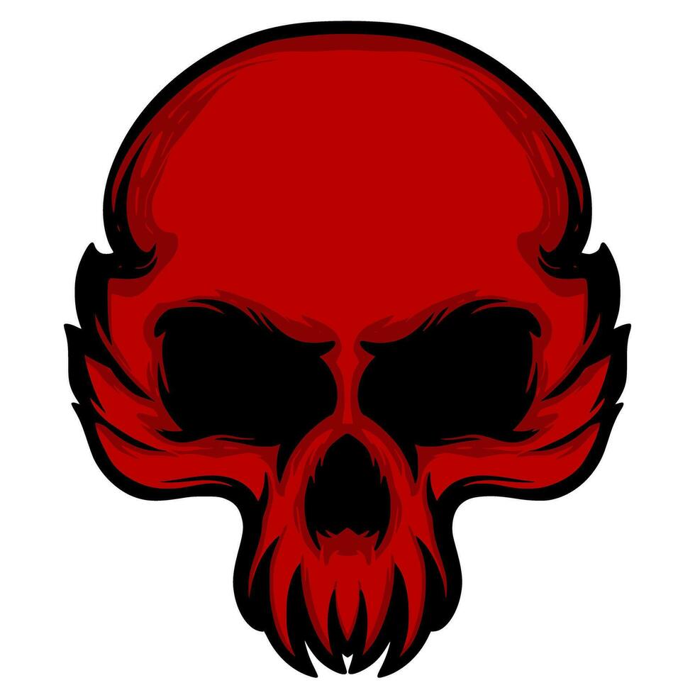 Skull illustration mascot logo vector
