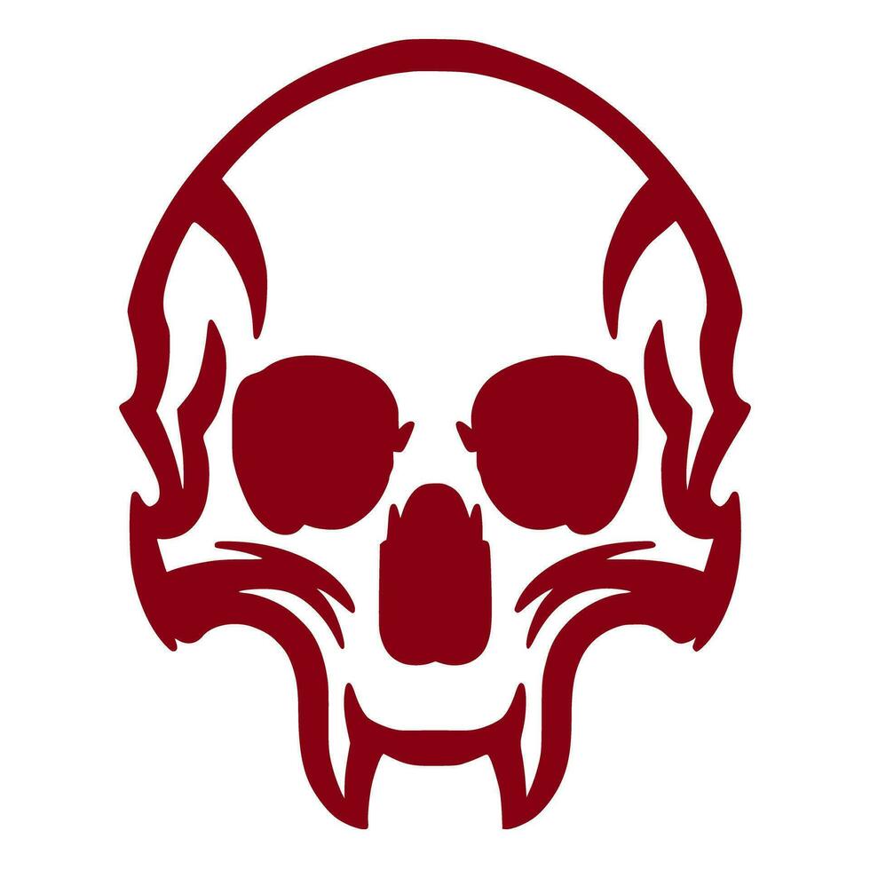 Skull illustration art mascot logo vector
