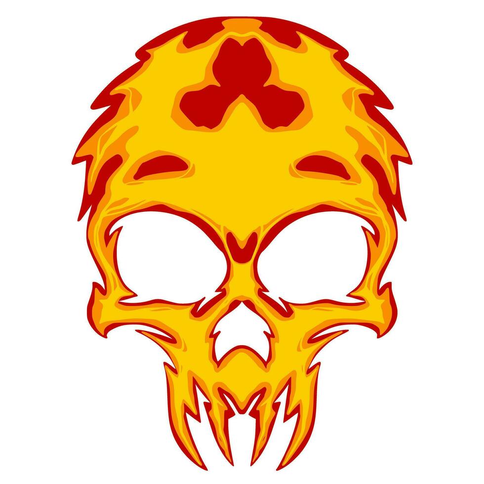 Skull illustration mascot logo vector