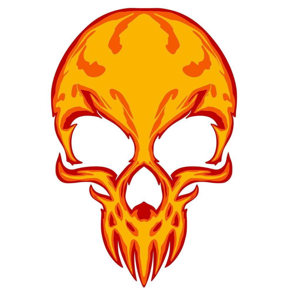 Skull illustration art mascot logo vector