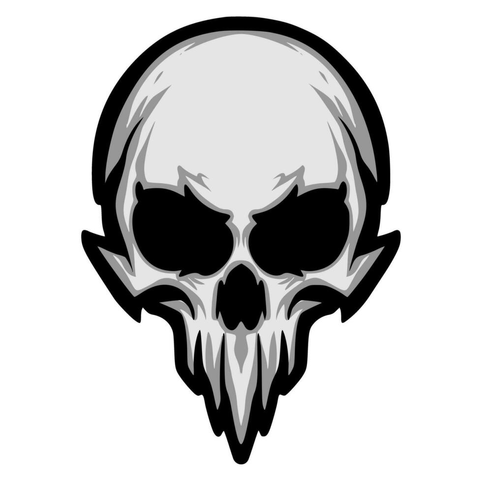 Skull illustration mascot logo art vector