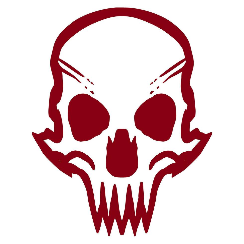Skull illustration mascot logo vector