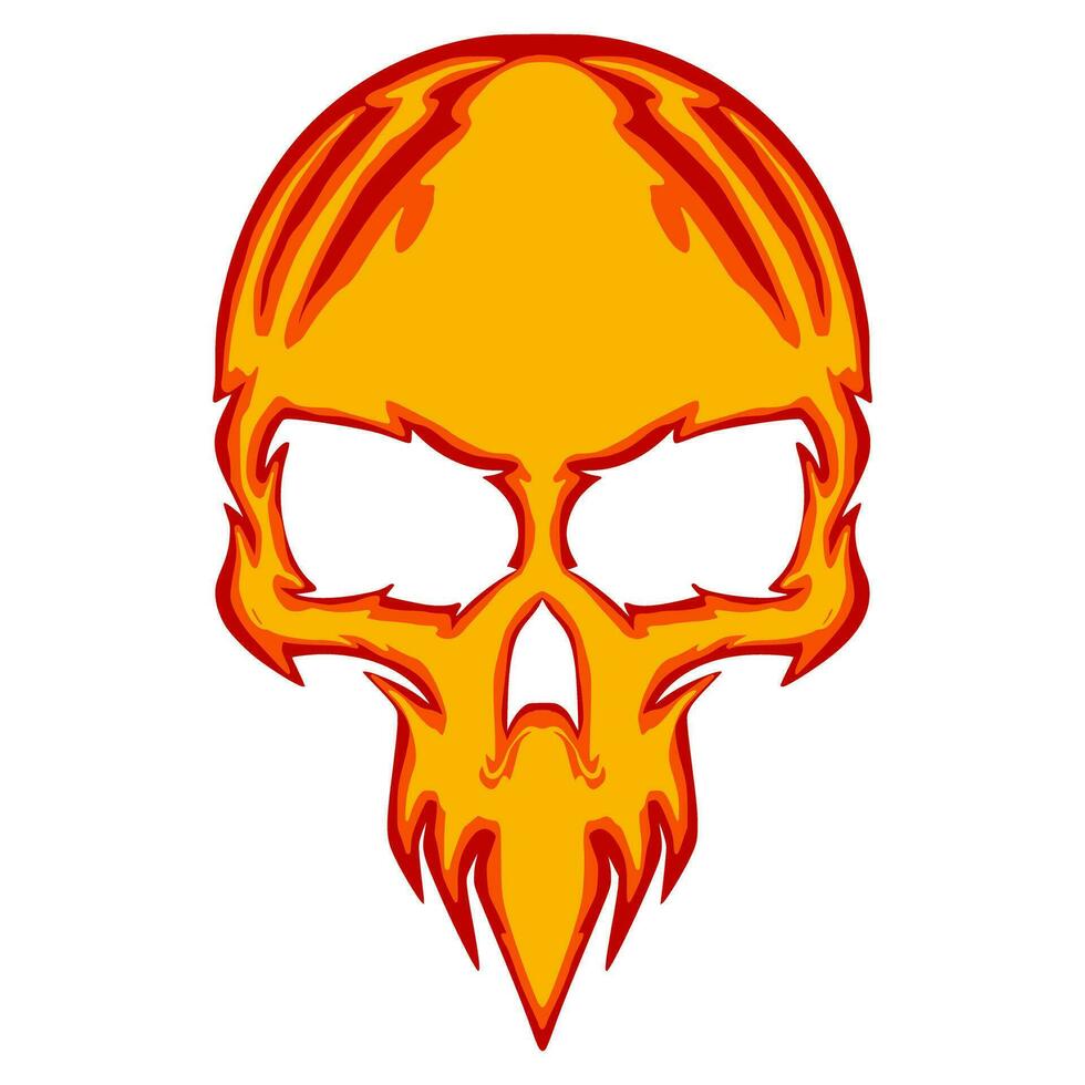 cráneo ilustración Arte mascota logo vector