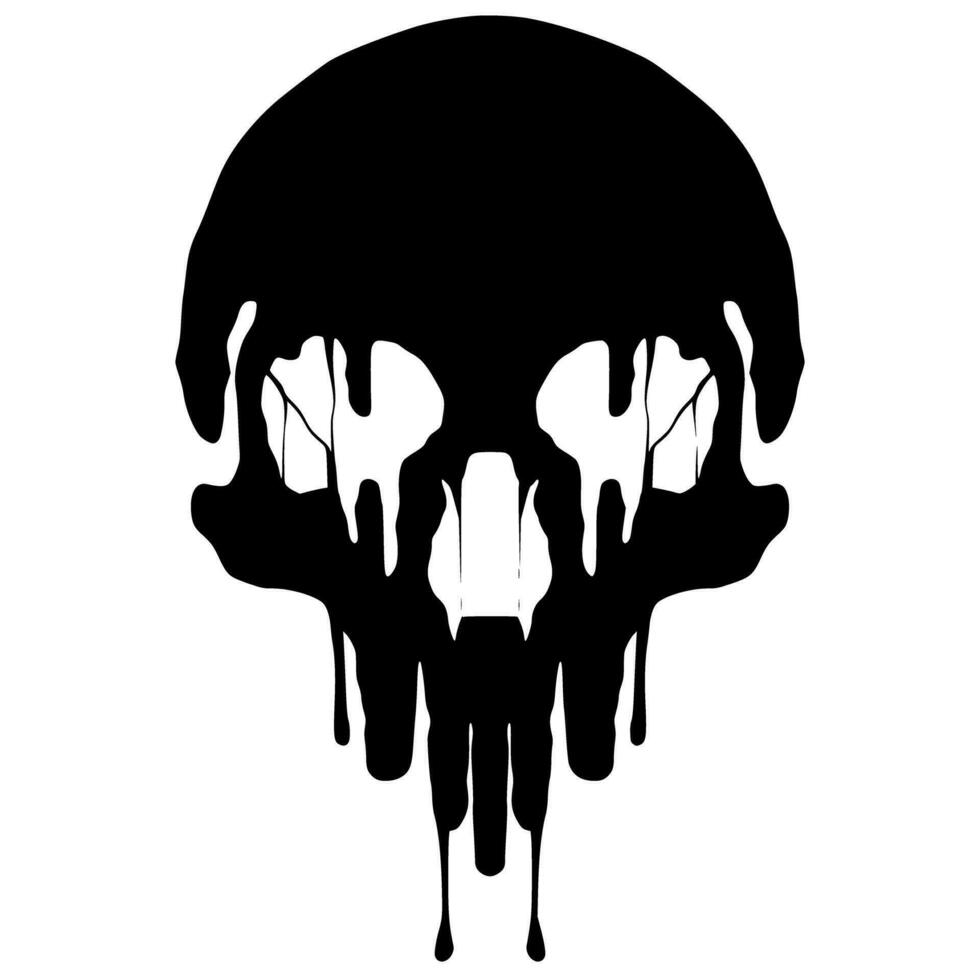 Skull head illustration art logo mascot vector