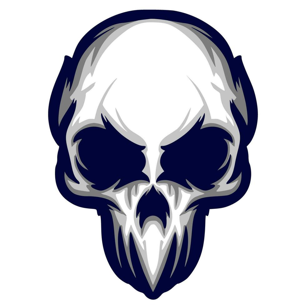 Illustration skull head art vector