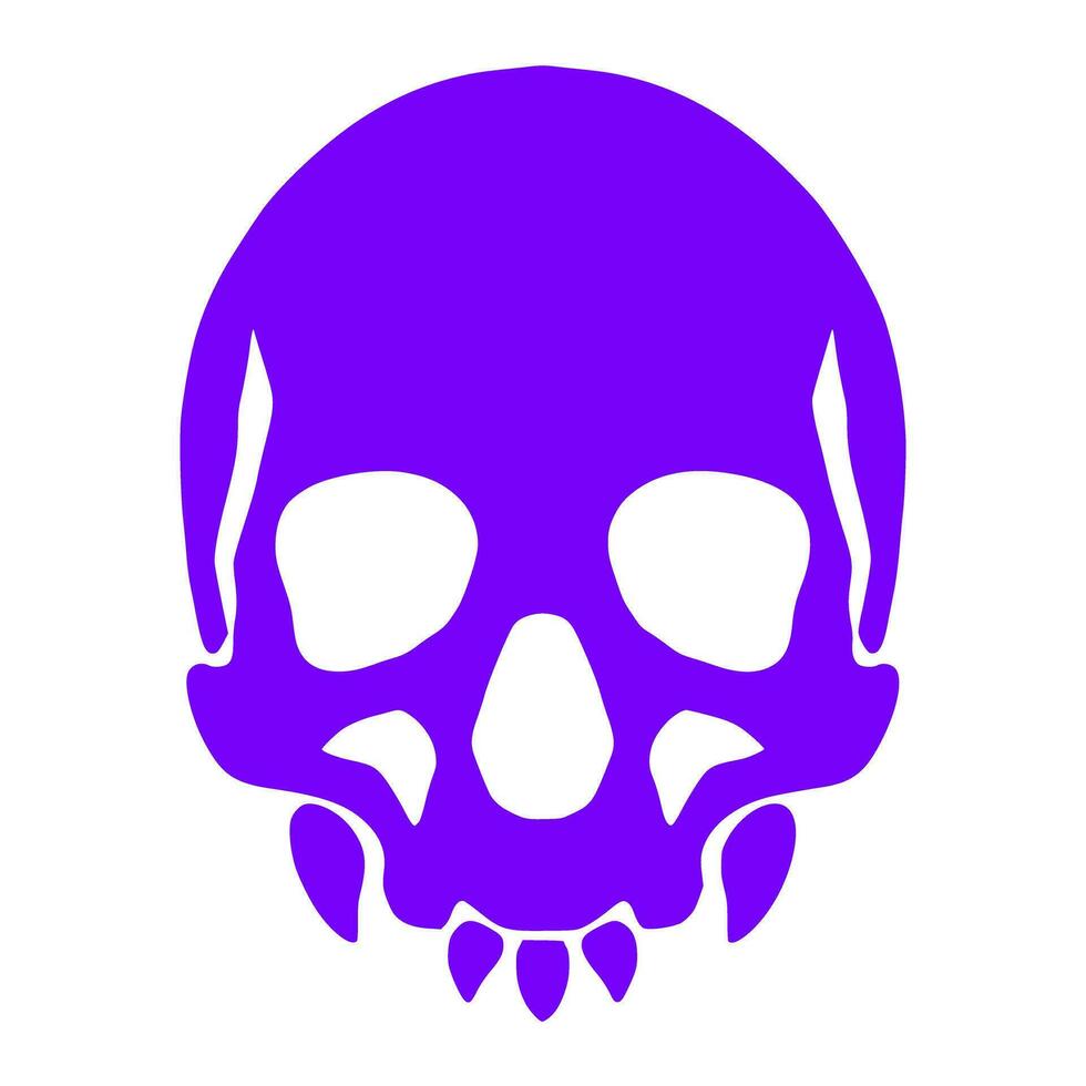 Skull head illustration art logo mascot vector