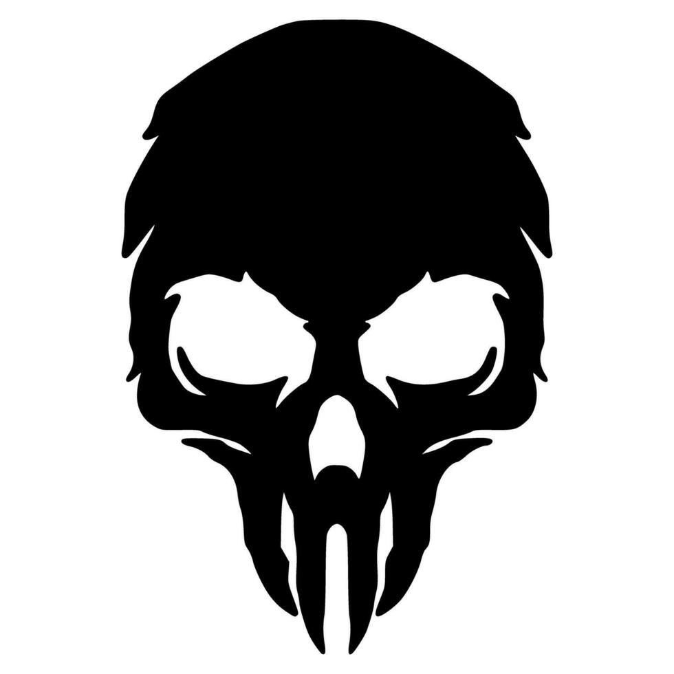 Skull head illustration art logo mascot vector