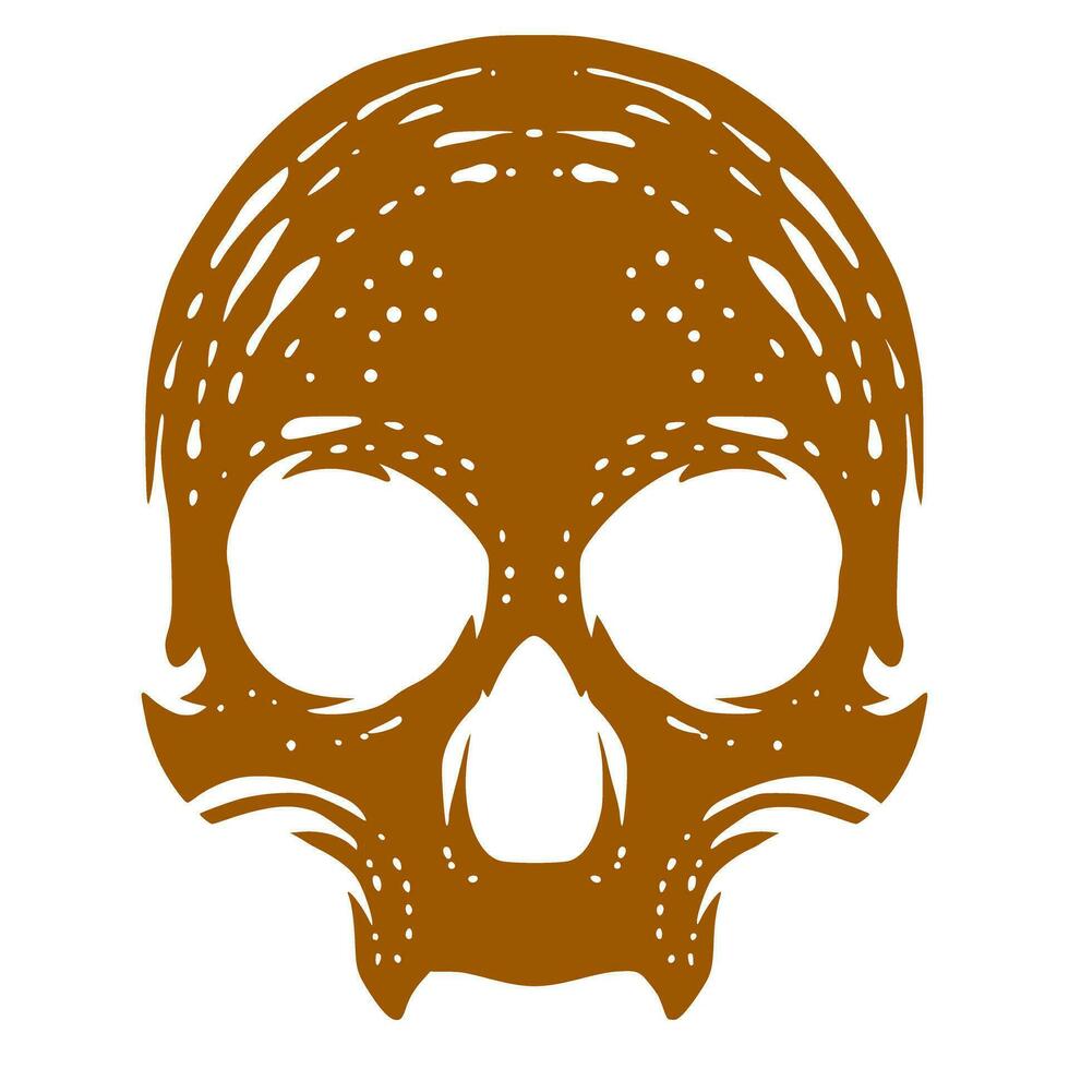 Skull head illustration art logo mascot vector