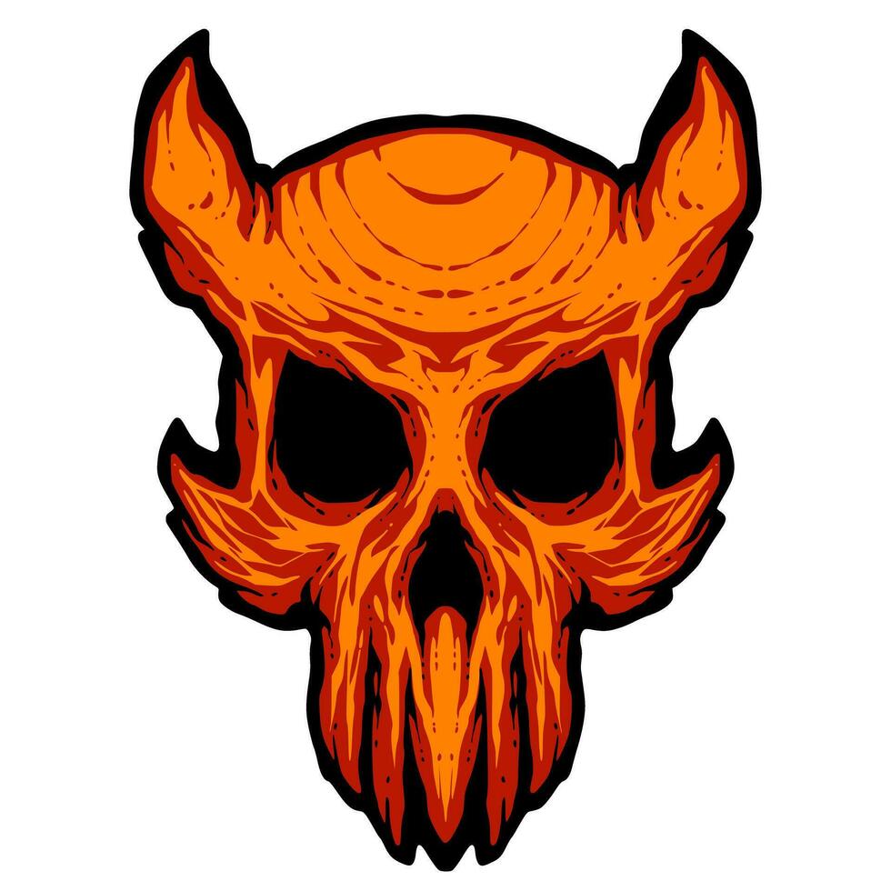 Skull illustration art vector mascot logo