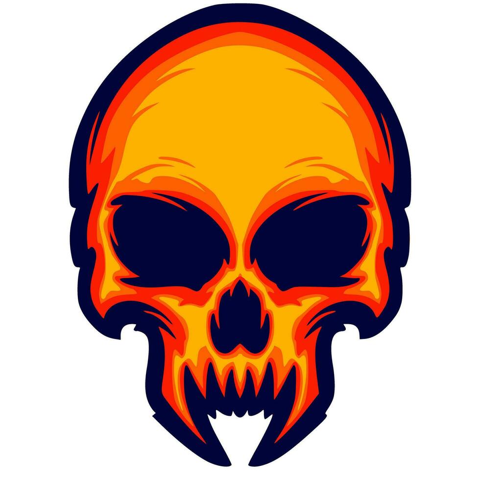 Skull illustration mascot logo vector