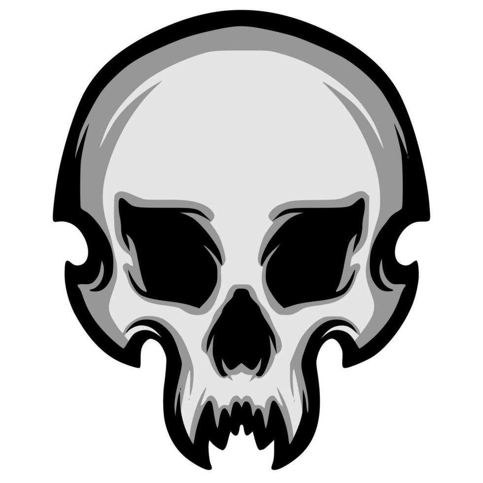 Skull illustration mascot logo art vector
