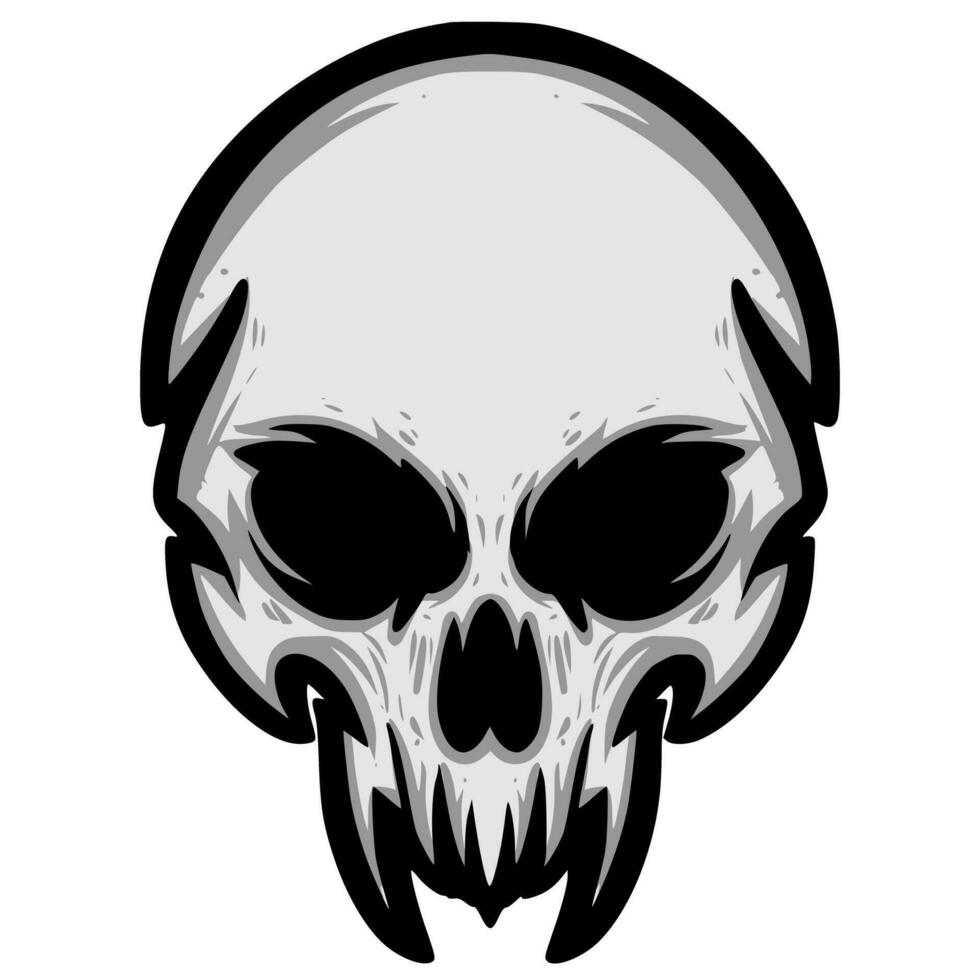 Skull illustration mascot logo art vector