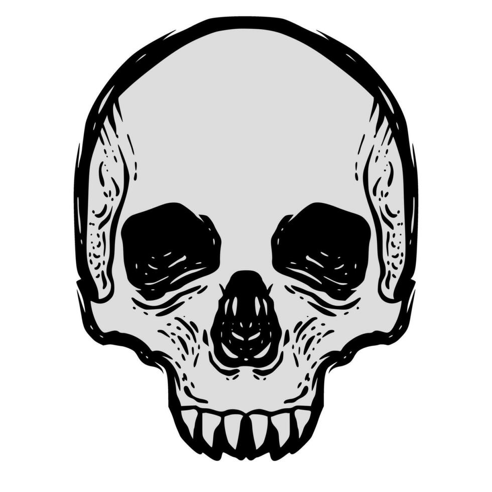 Skull illustration mascot logo vector