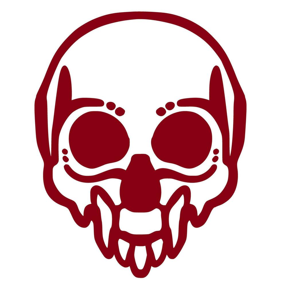 Illustration skull head mascot logo art vector