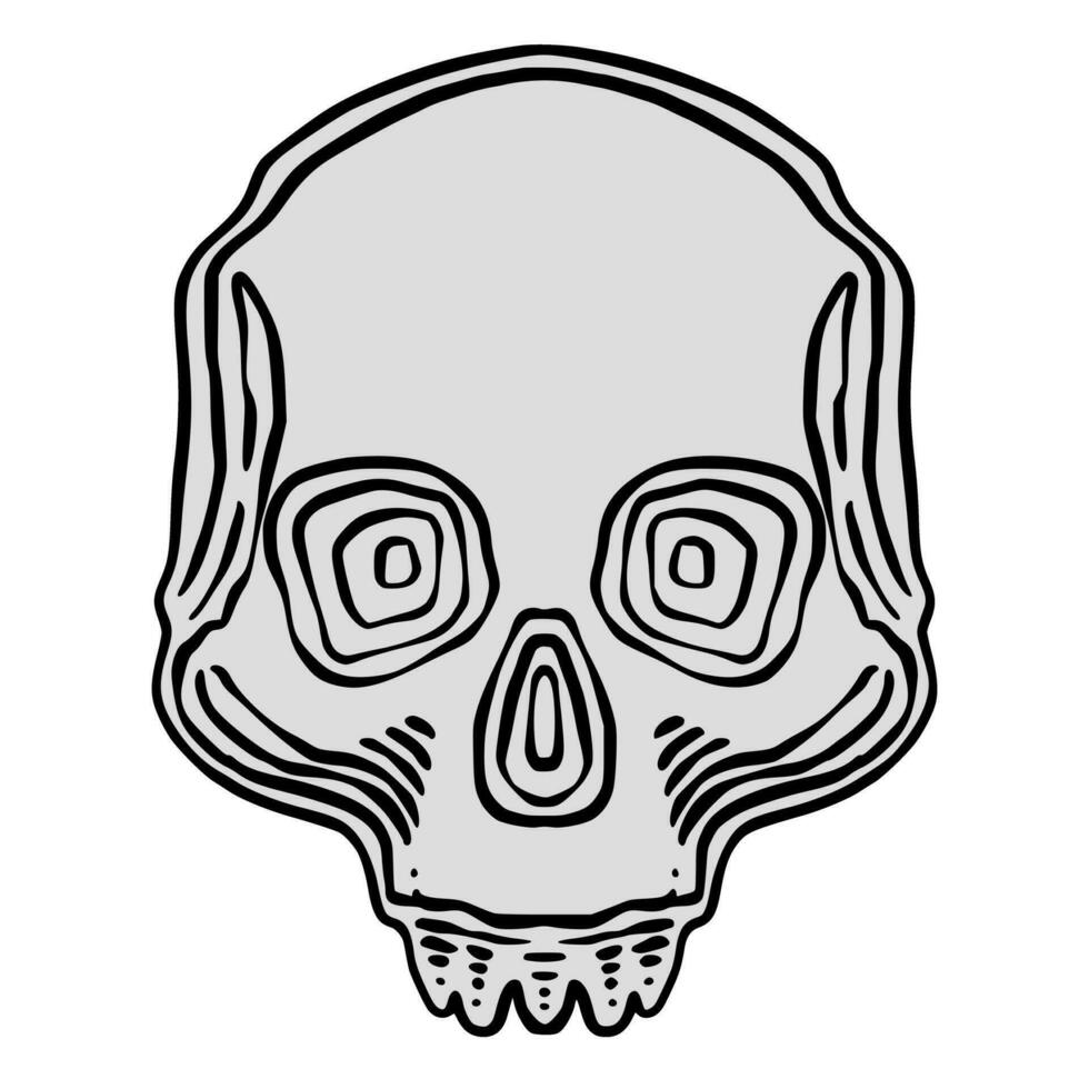 Skull illustration mascot logo vector