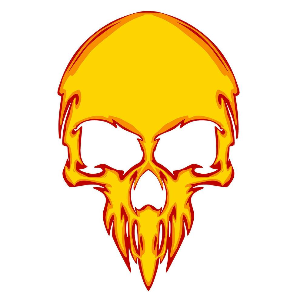 Skull illustration art mascot logo vector