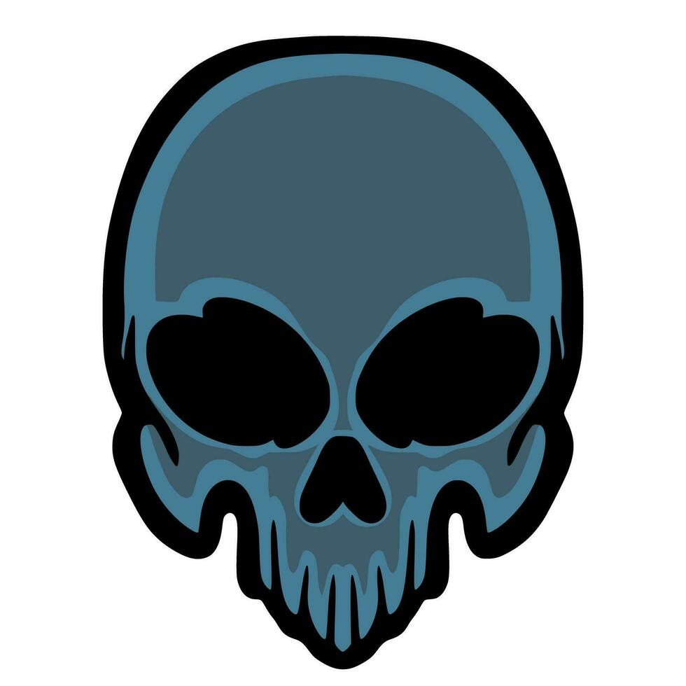 Skull head art illustration vector