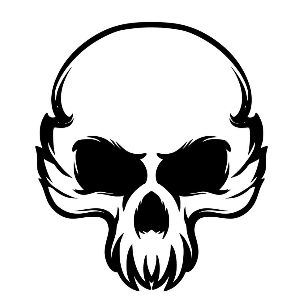 Skull illustration mascot logo vector