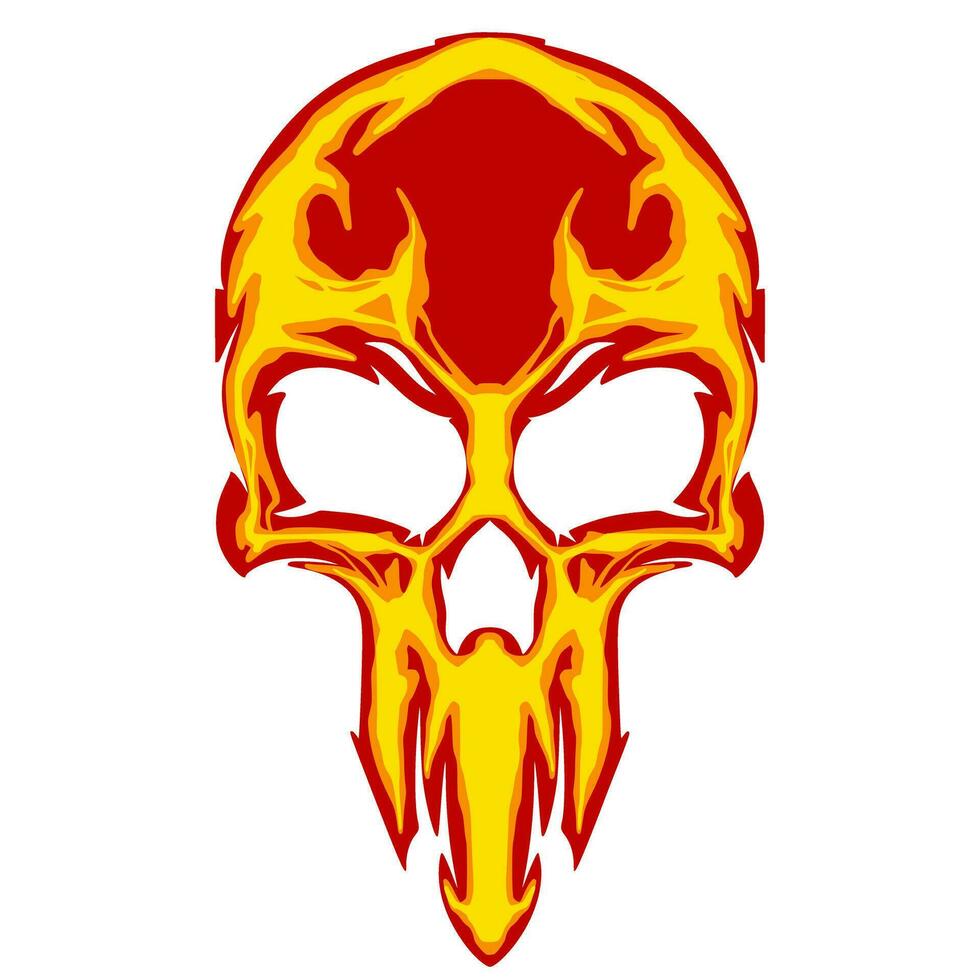 cráneo cabeza ilustración Arte mascota logo vector
