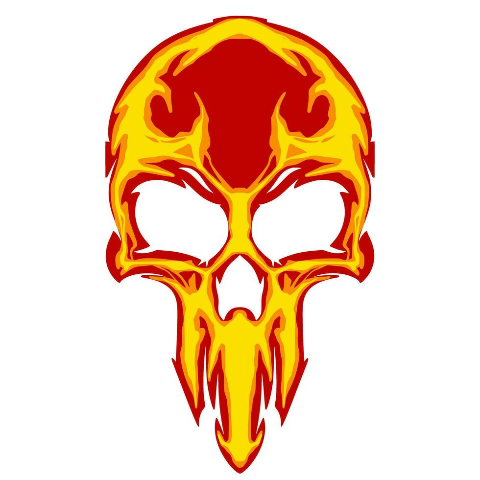 Skull head illustration art mascot logo vector
