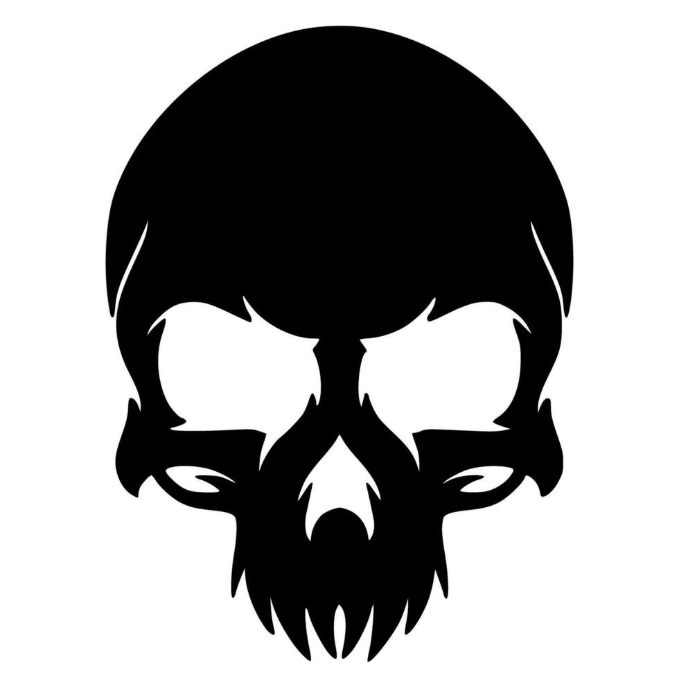 Illustration skull head art vector