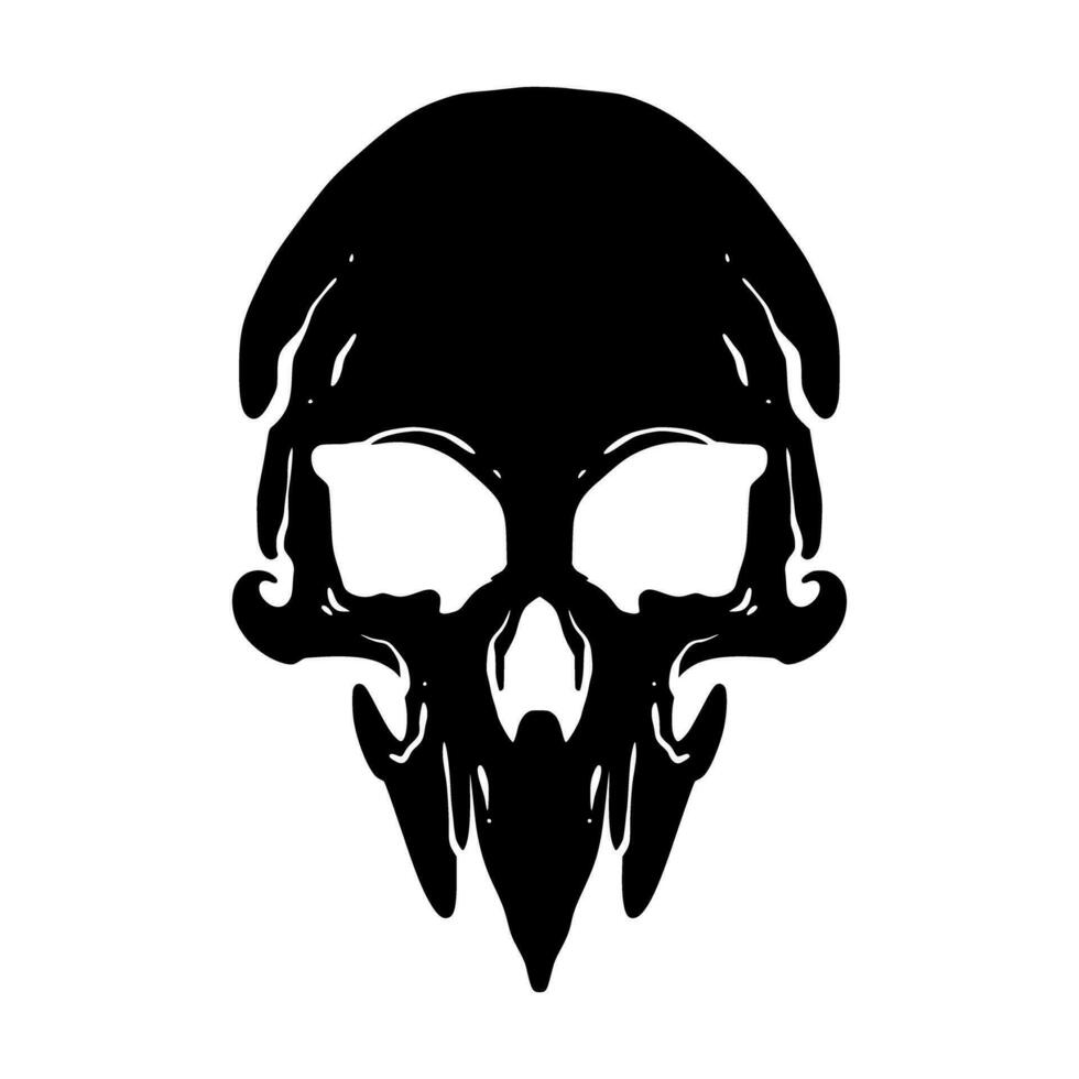 Skull head illustration art logo mascot vector