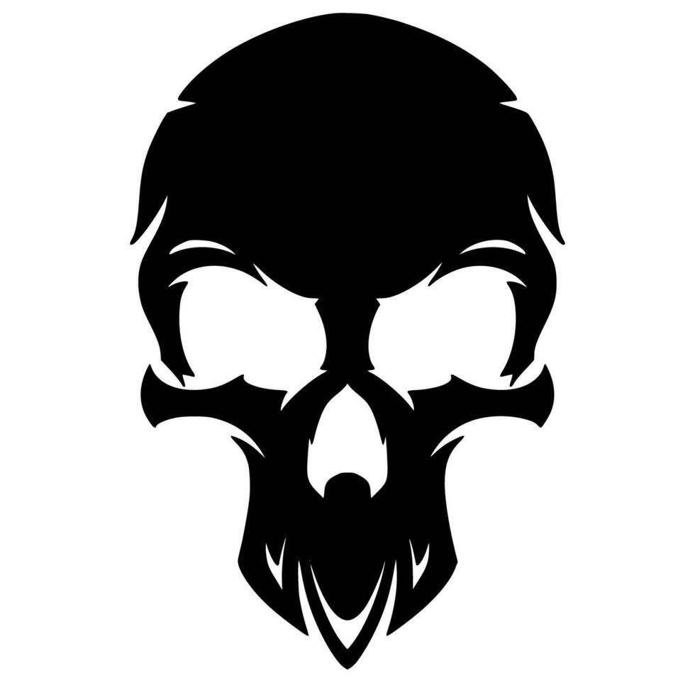 Skull head illustration art logo mascot vector