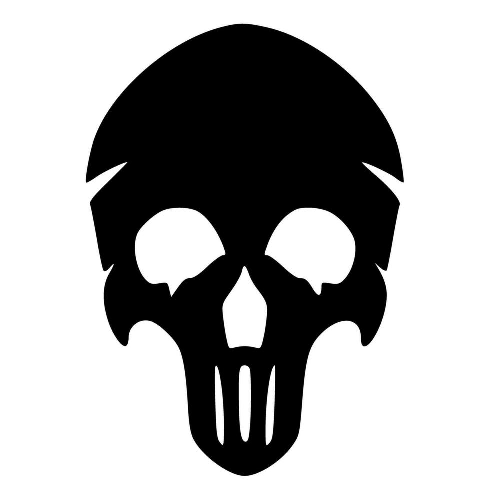 Illustration skull head art vector