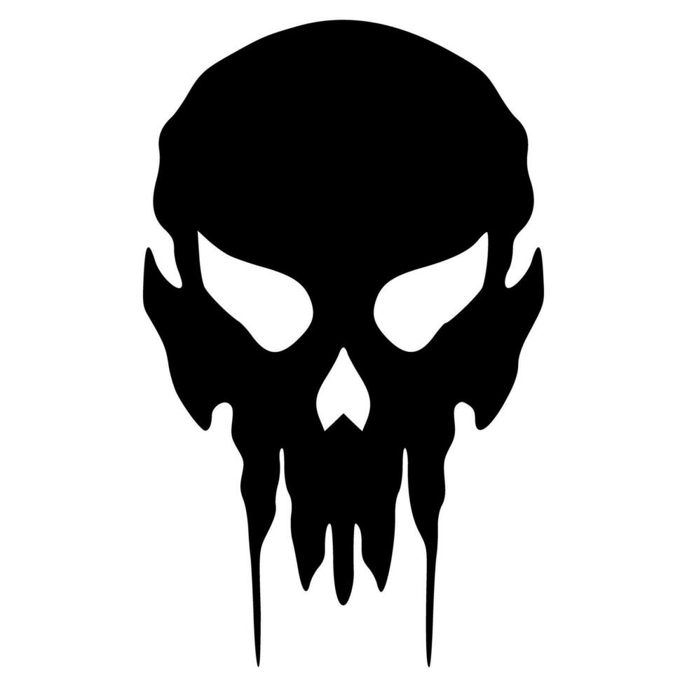 Illustration skull head art vector