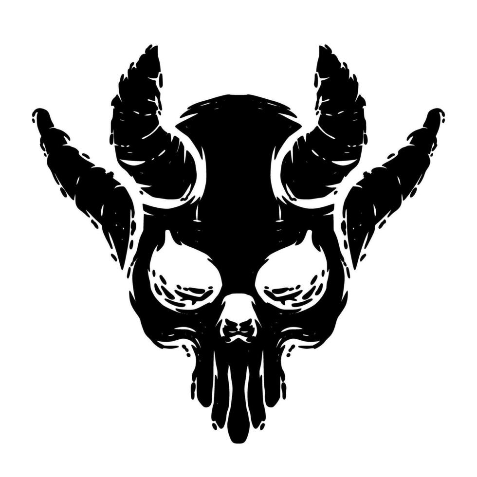 Skull head illustration art mascot logo vector