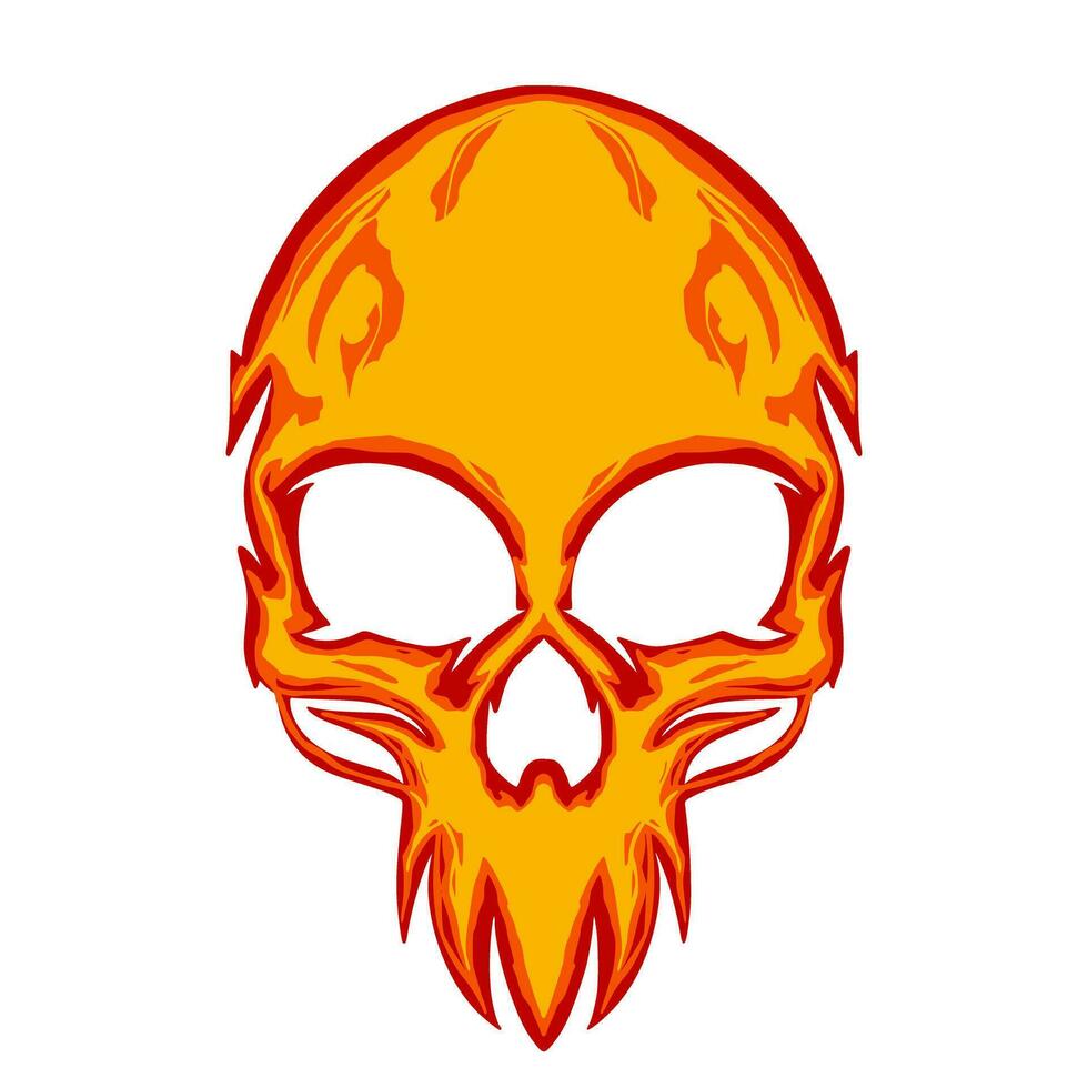 Illustration skull head mascot logo art vector
