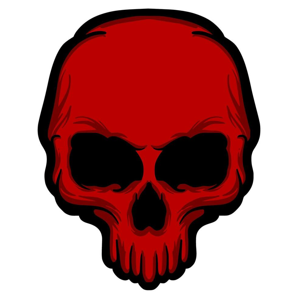 Skull illustration mascot logo vector