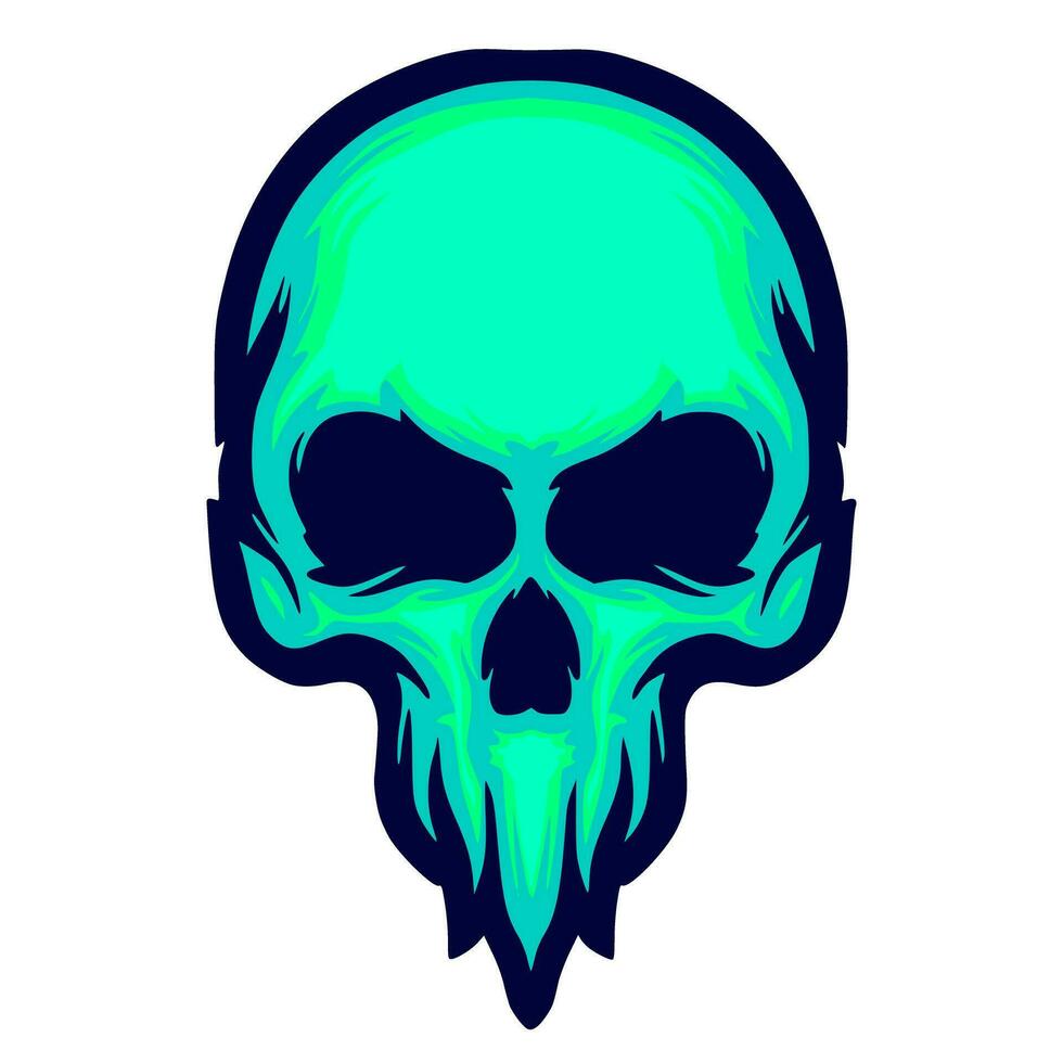 Illustration skull head art vector